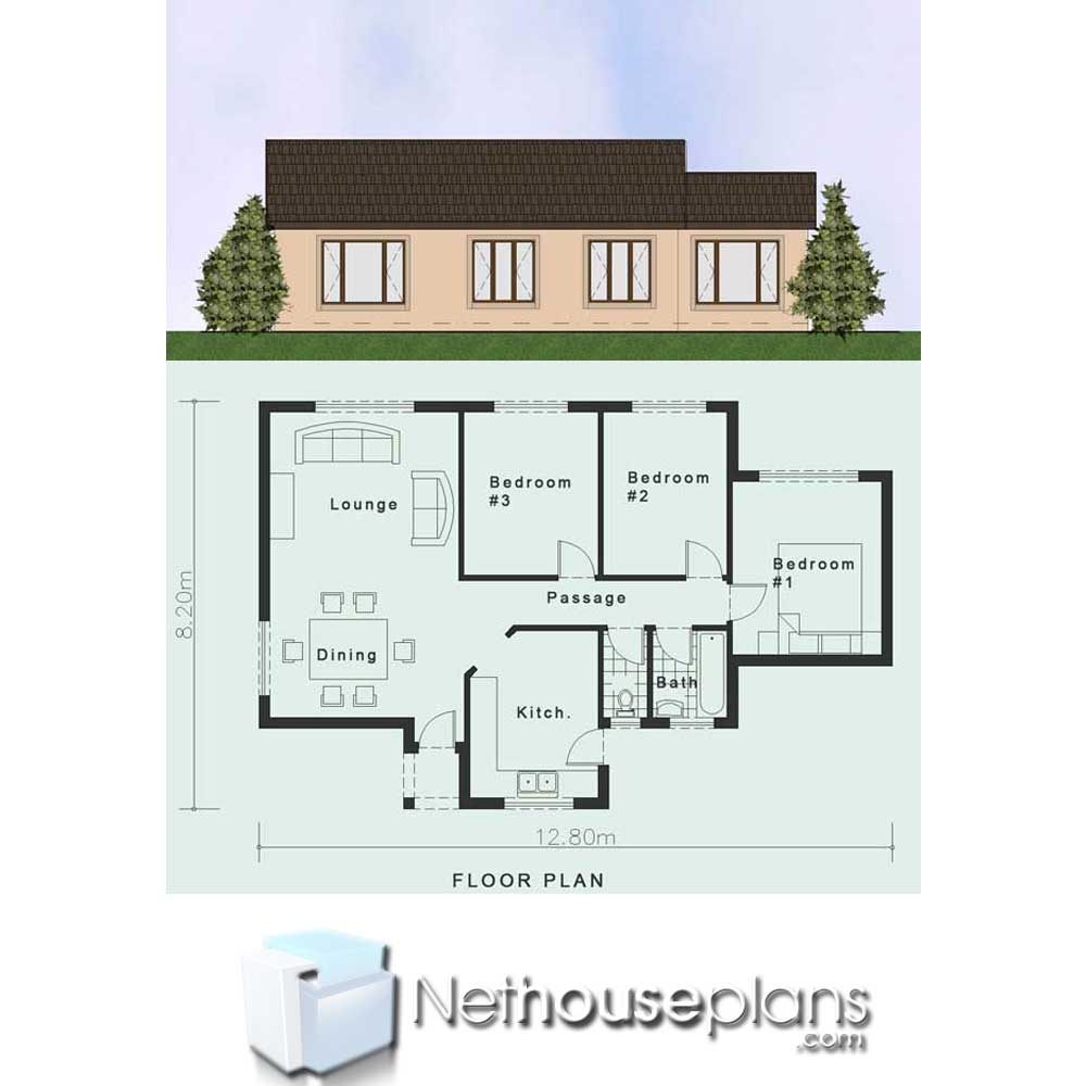 Simple House Plans Clutter Free 3 Bedroom House Plans Nethouseplans