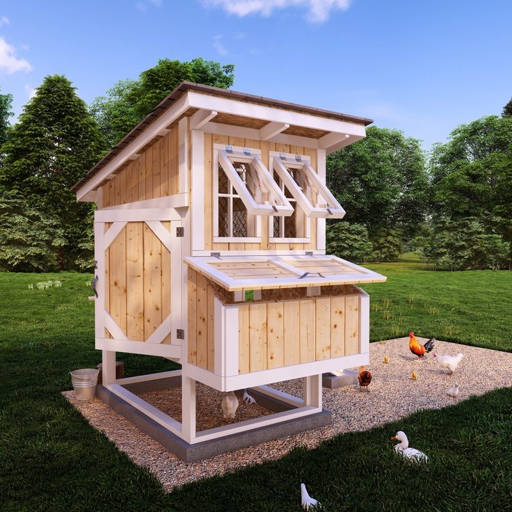 Small Chicken Coop Plans For 10 Chickens Easy to build Blueprint PDF 