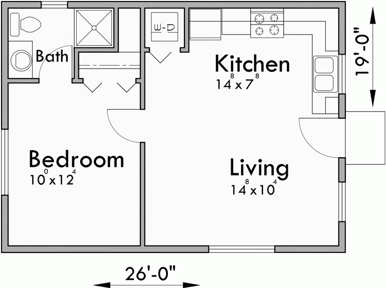 Small House Plans Studio House Plans One Bedroom House Plans 1