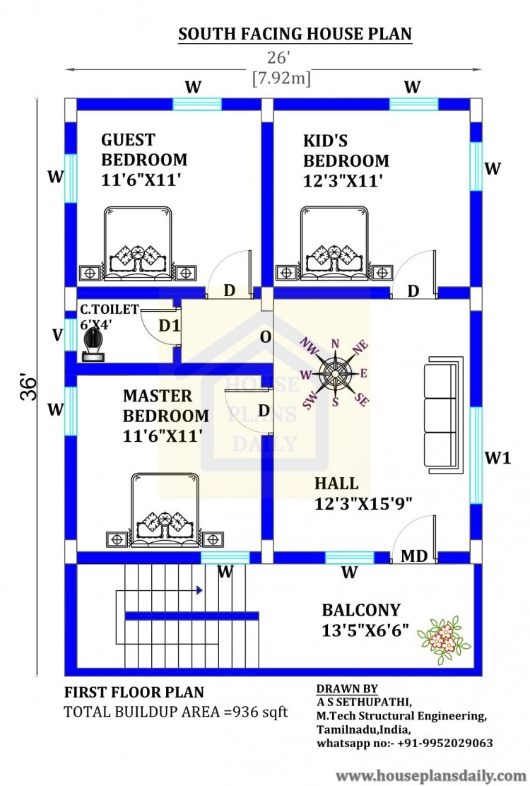 South Facing House Floor Plan Vastu House House Designs And Plans 