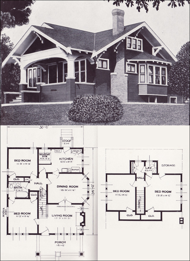 The Varina 1920s Bungalow 1923 Craftsman Style From The Standard Homes