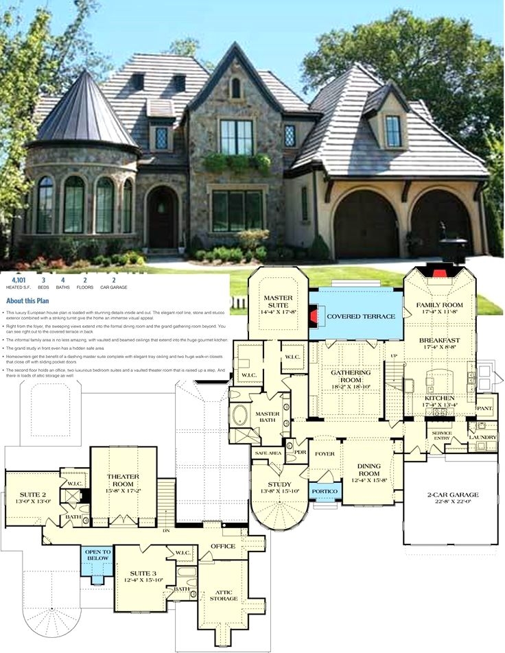This Luxury European House Plan Is Loaded With Stunnin French 