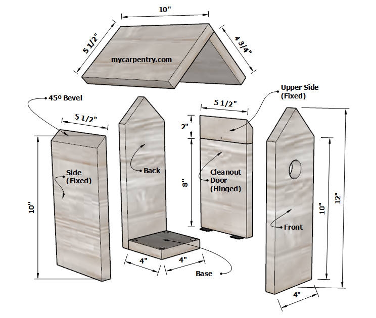 Unique Bird House Plans Exploded Version