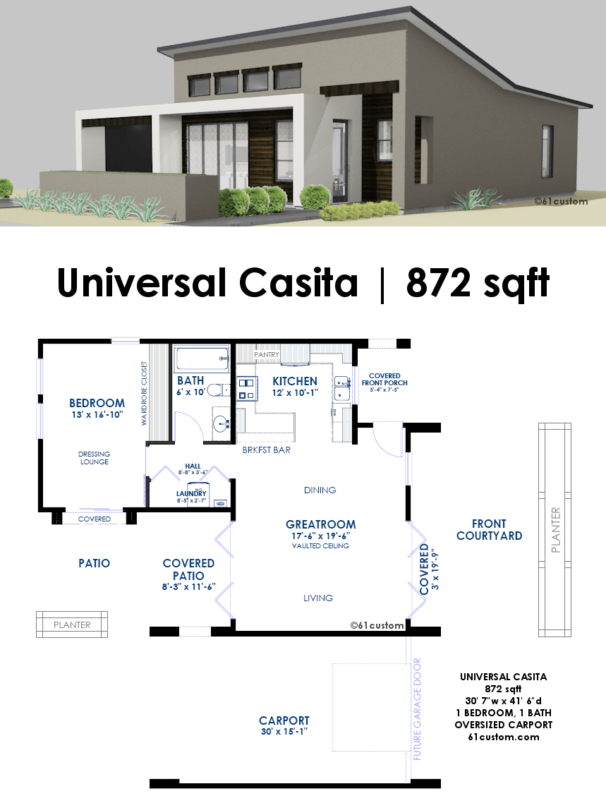 Universal Casita House Plan 61custom Contemporary Modern House Plans Universal Casita House Plan 61custom Contemporary Modern House Plans