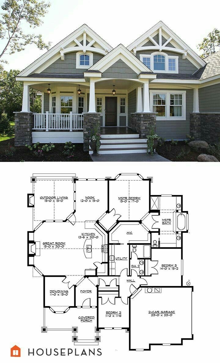 Vintage Craftsman Style House Plans Printable Templates Free