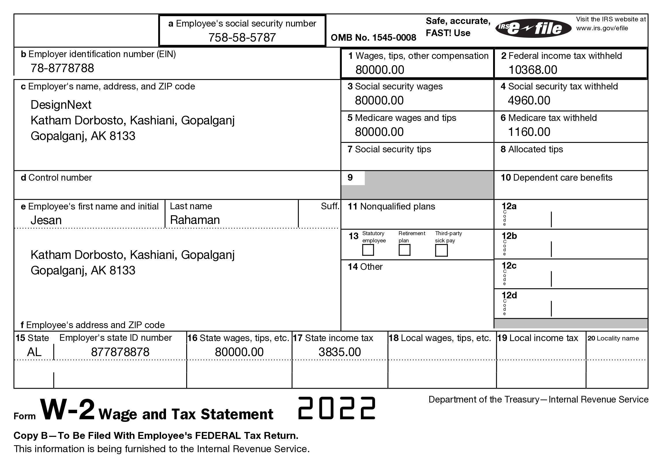 W2 Form Template Quick Accurate Tax Filing PaystubHero