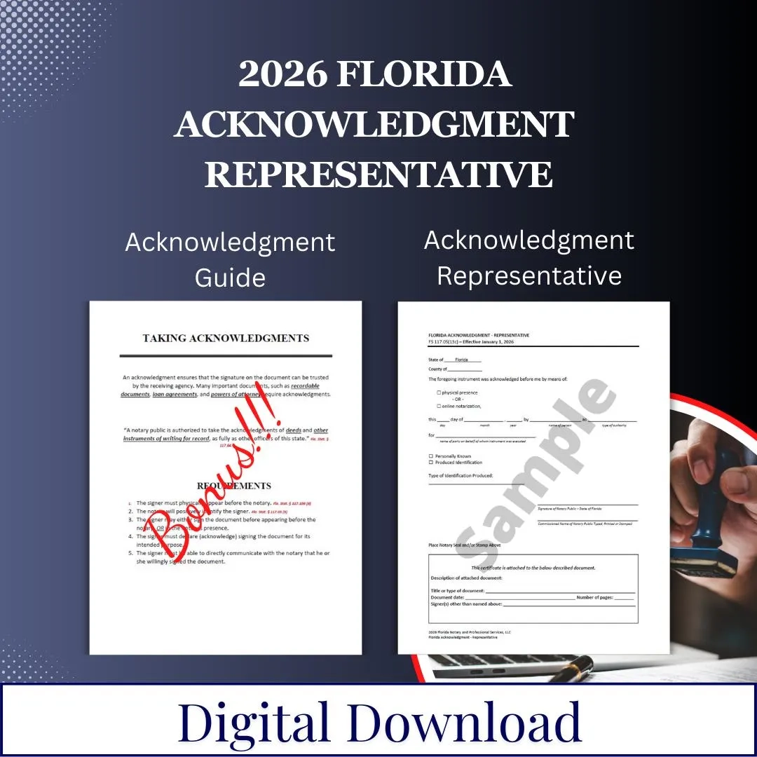 2026 Florida Notary Acknowledgment Representative Certificate digital Download Etsy 2026 Florida Notary Acknowledgment Representative Certificate digital Download Etsy
