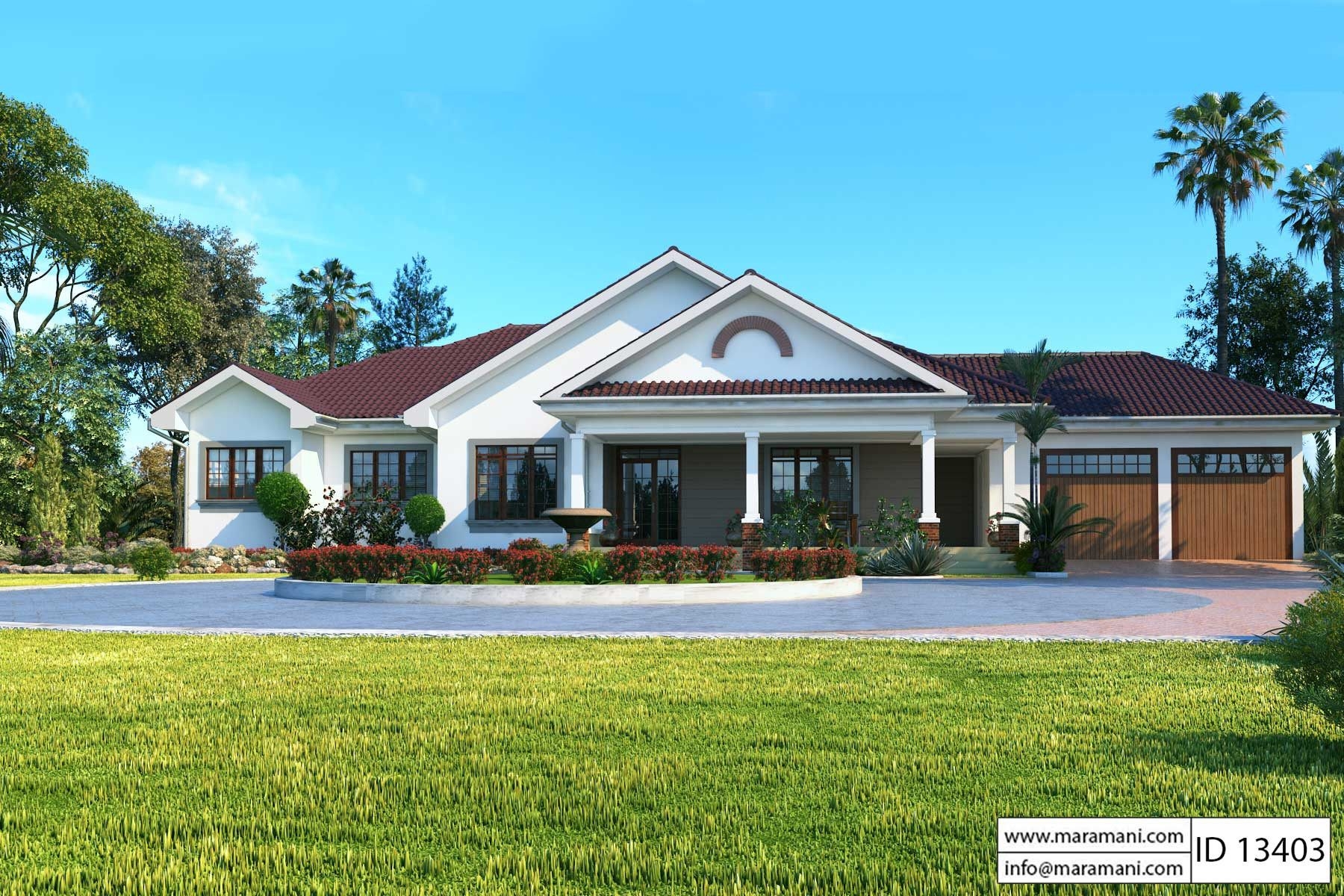 3 Bedroom Bungalow With Garage ID 13403 House Plans By Maramani 3 Bedroom Bungalow With Garage ID 13403 House Plans By Maramani