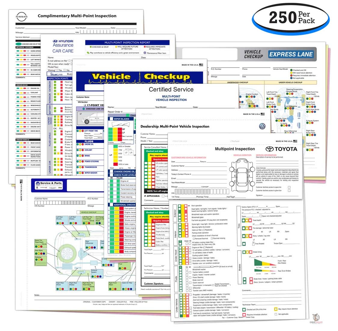 3 Part Multi Point Inspection Form Generic Manufacturer
