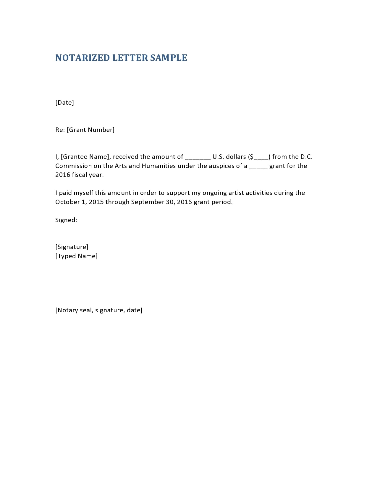 30 Free Notarized Letter Templates Notary Letters TemplateArchive