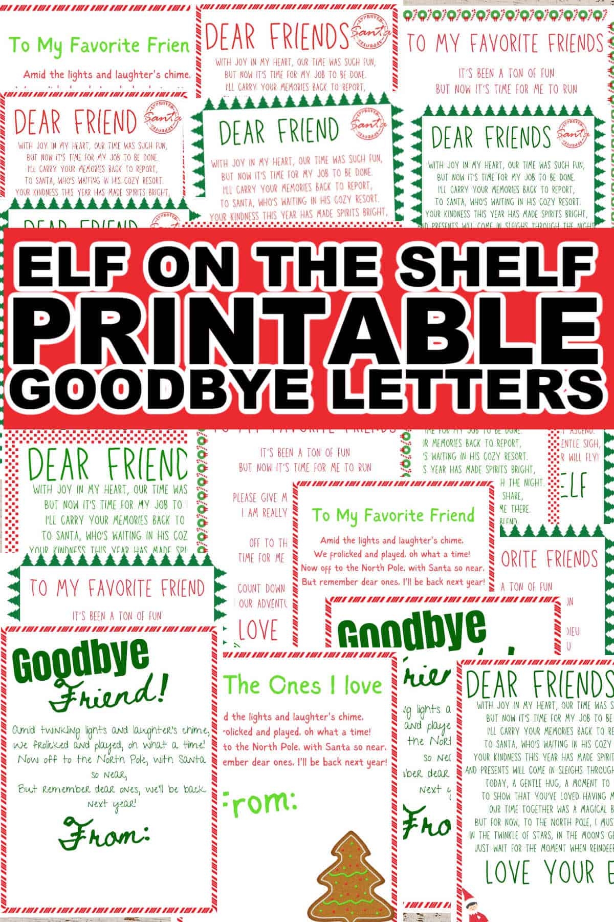 31 FREE Elf On The Shelf Goodbye Letter Printables