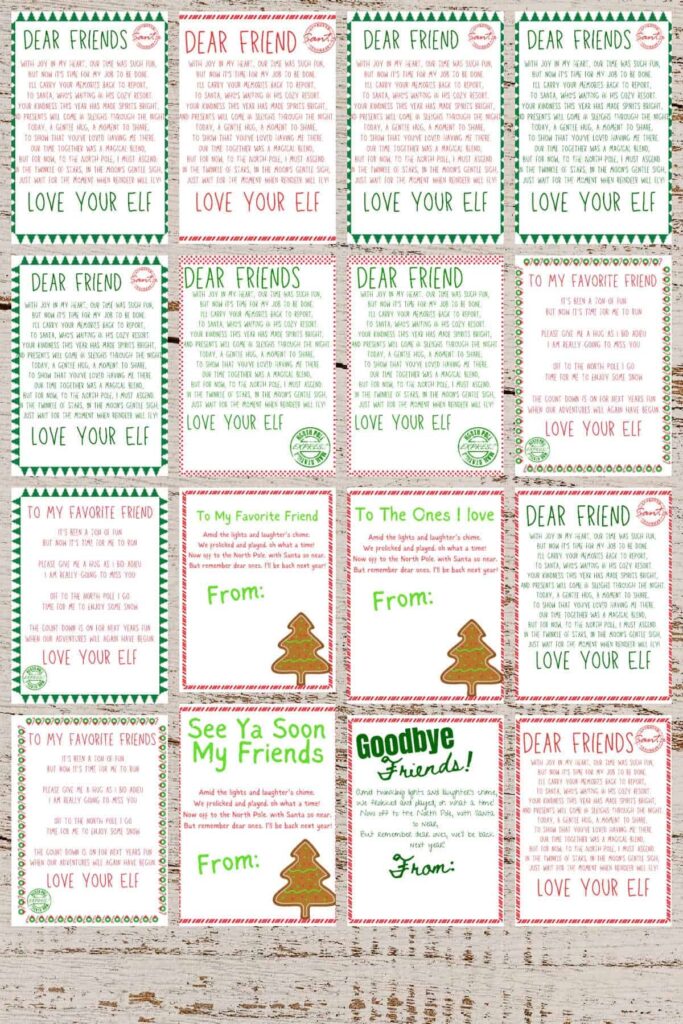 31 FREE Elf On The Shelf Goodbye Letter Printables