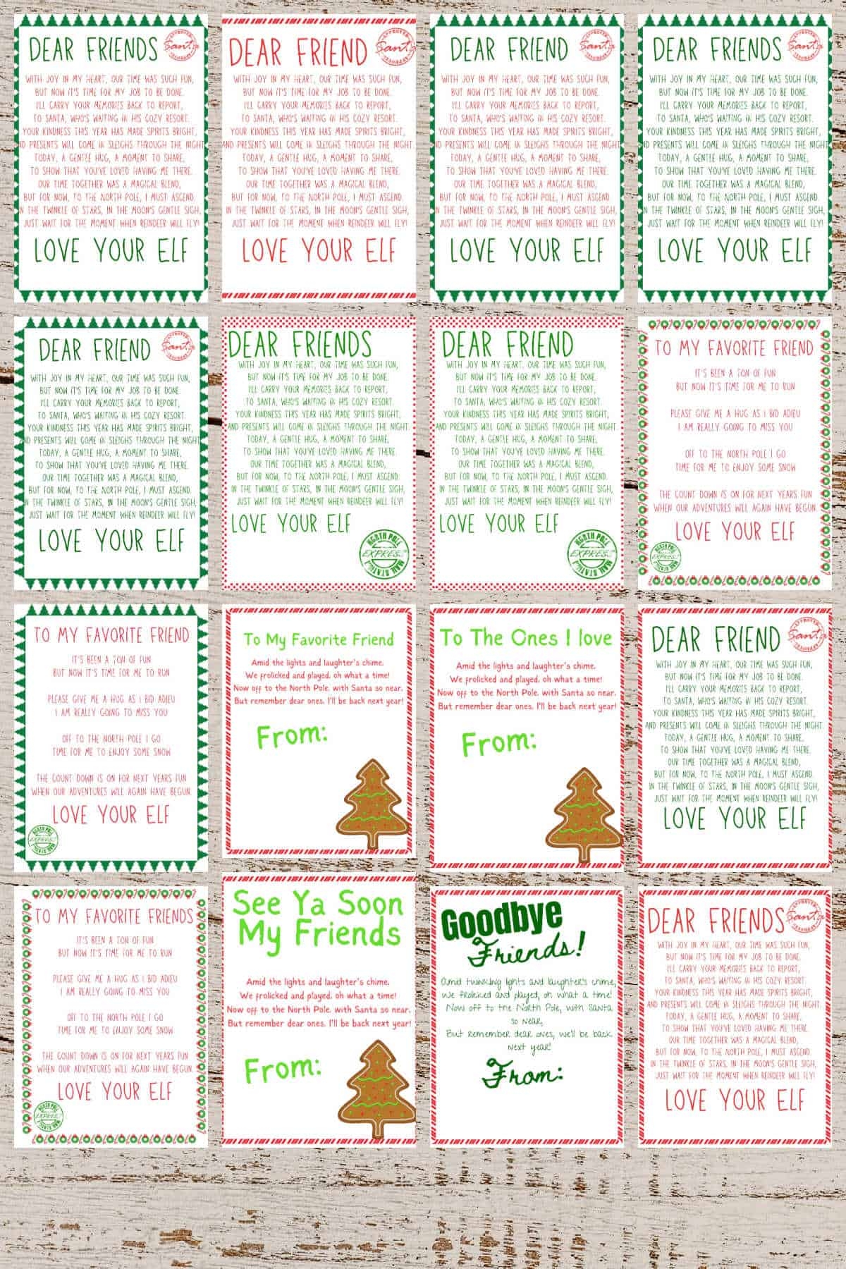 31 FREE Elf On The Shelf Goodbye Letter Printables