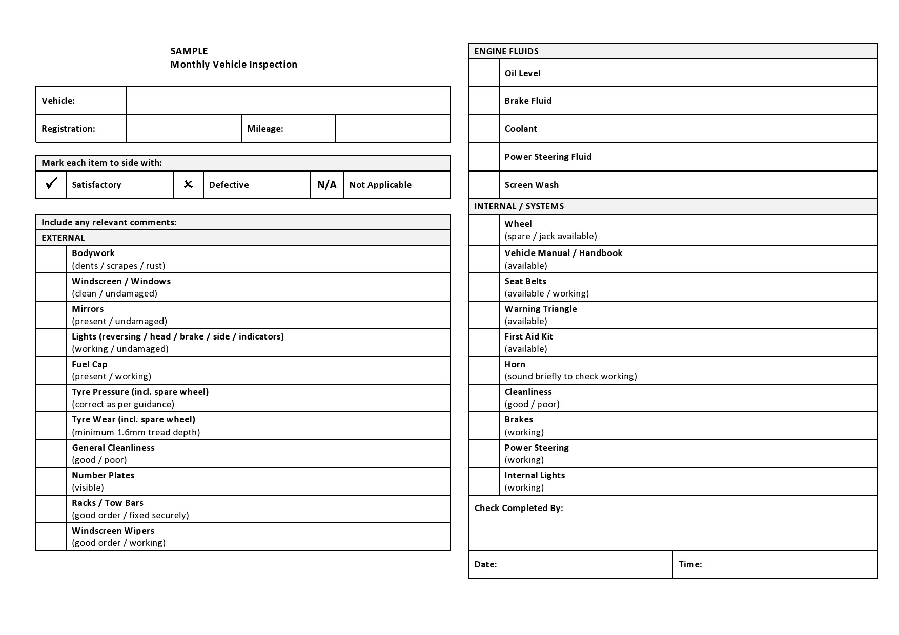 39 Best Vehicle Inspection Forms Lyft Uber Etc TemplateLab 39 Best Vehicle Inspection Forms Lyft Uber Etc TemplateLab