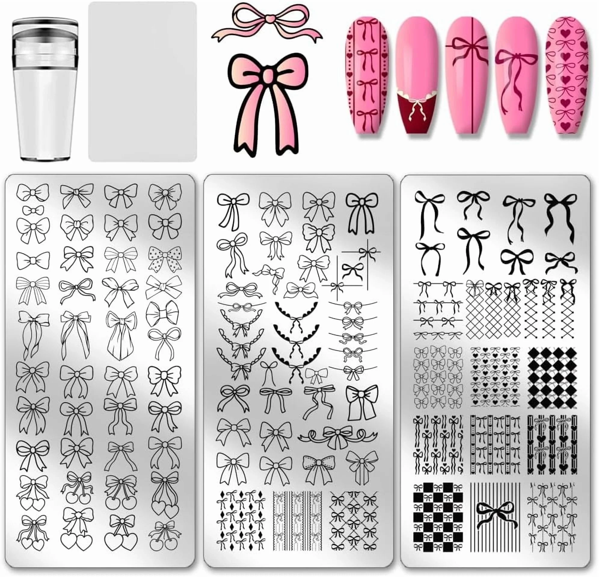 3pcs Bows Nail Stamping Plates Bowknot Print Nail Stencils Ribbons Bow Manicure Art Templates Bow Tie With Heart Cherry Nails Art Stencils Walmart 3pcs Bows Nail Stamping Plates Bowknot Print Nail Stencils Ribbons Bow Manicure Art Templates Bow Tie With Heart Cherry Nails Art Stencils Walmart