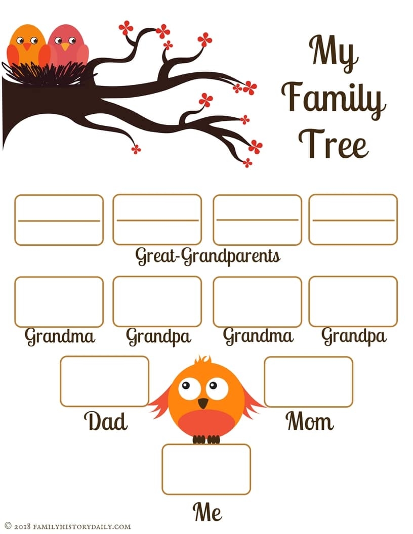 4 Free Family Tree Templates For Genealogy Craft Or School Projects