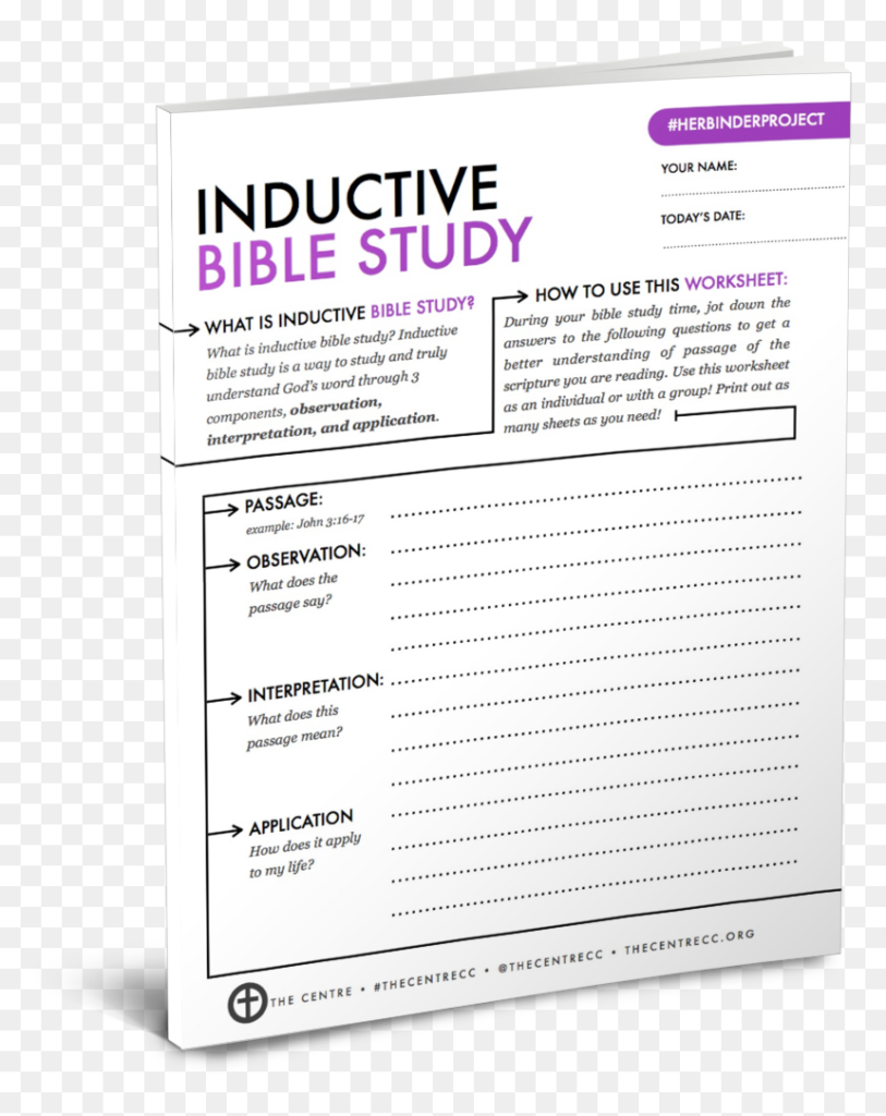 4 Free Inductive Bible Study Worksheets Printable Inductive Bible Study Worksheets HD Png Download Vhv