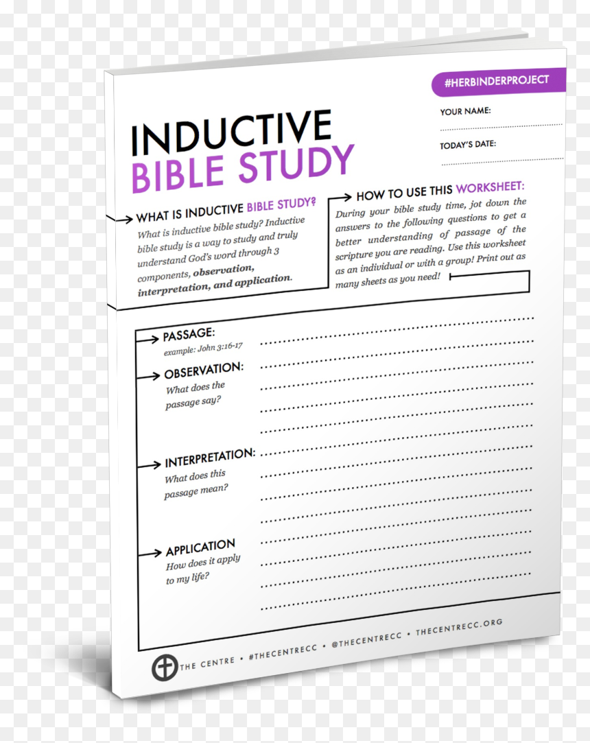 4 Free Inductive Bible Study Worksheets Printable Inductive Bible Study Worksheets HD Png Download Vhv