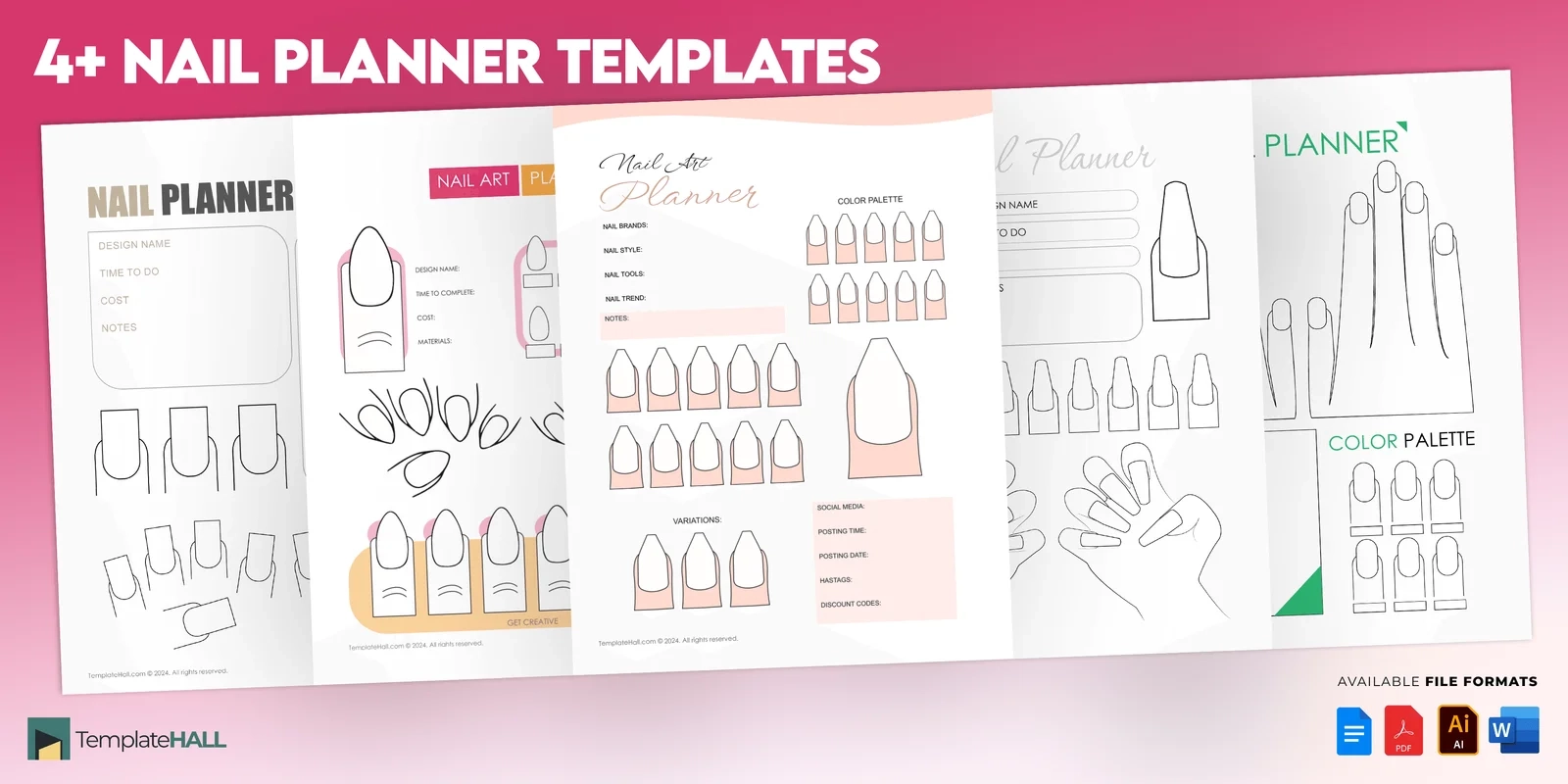 4 Printable Nail Planner Templates PDF Word G Docs AI 4 Printable Nail Planner Templates PDF Word G Docs AI