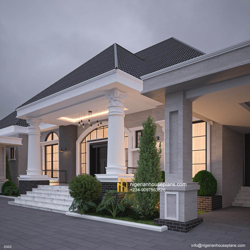 5 Bedroom Bungalow Ref 5303 NIGERIAN HOUSE PLANS