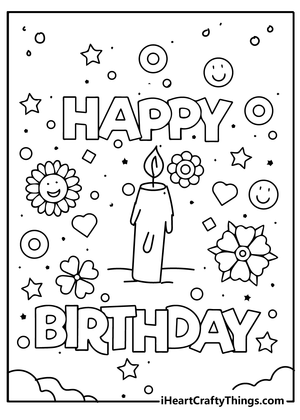 56 Happy Birthday Coloring Pages Cards 100 Free 