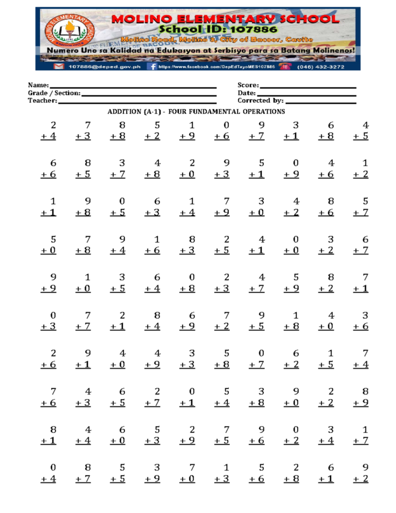 599260073 Printable Window Drill Cards Add Subtract Operations Studocu