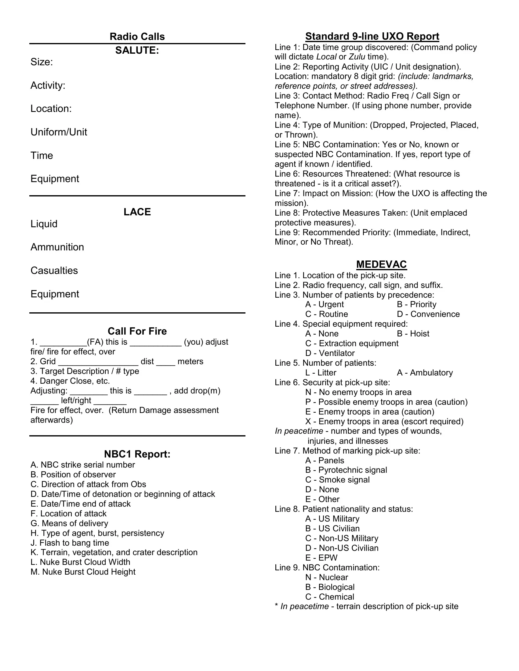 9 Line Uxo Report Form Fill Out Printable PDF Forms