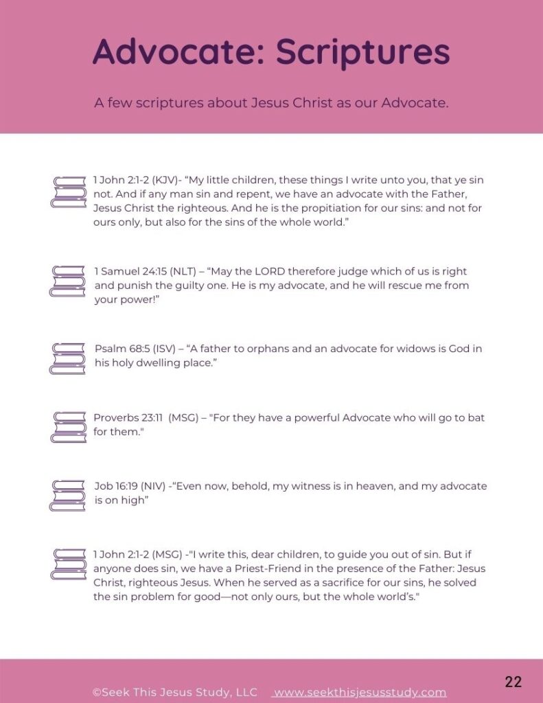 ADVOCATE FREE Believe On My Name PDF Printable BIBLE Study Guide Seek This Jesus Study