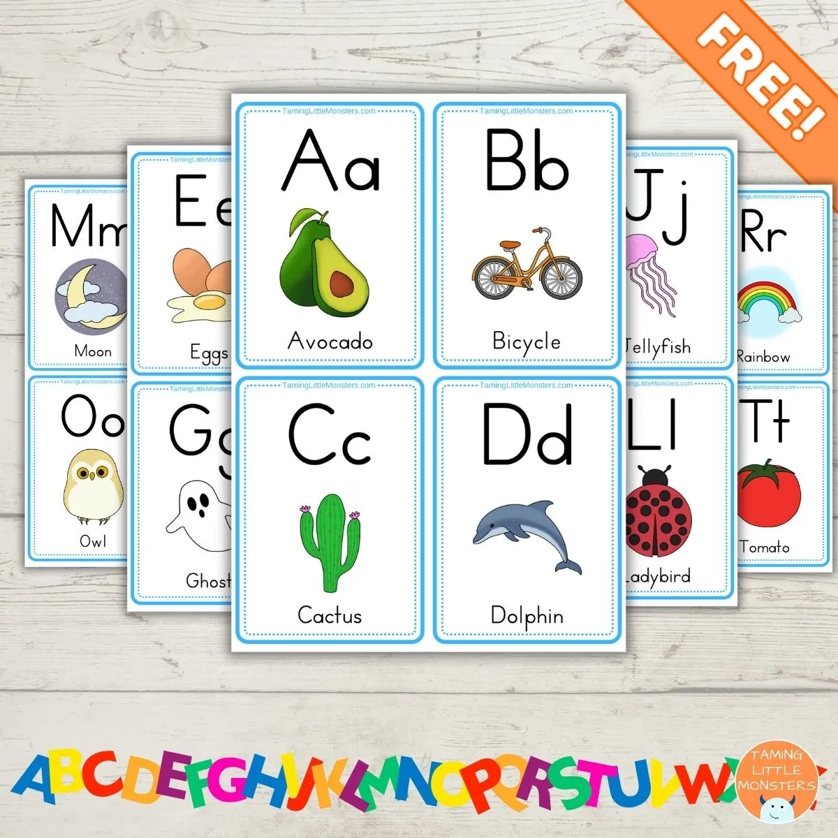 Alphabet Flash Cards For Kids Free Printable Taming Little Monsters Alphabet Flash Cards For Kids Free Printable Taming Little Monsters