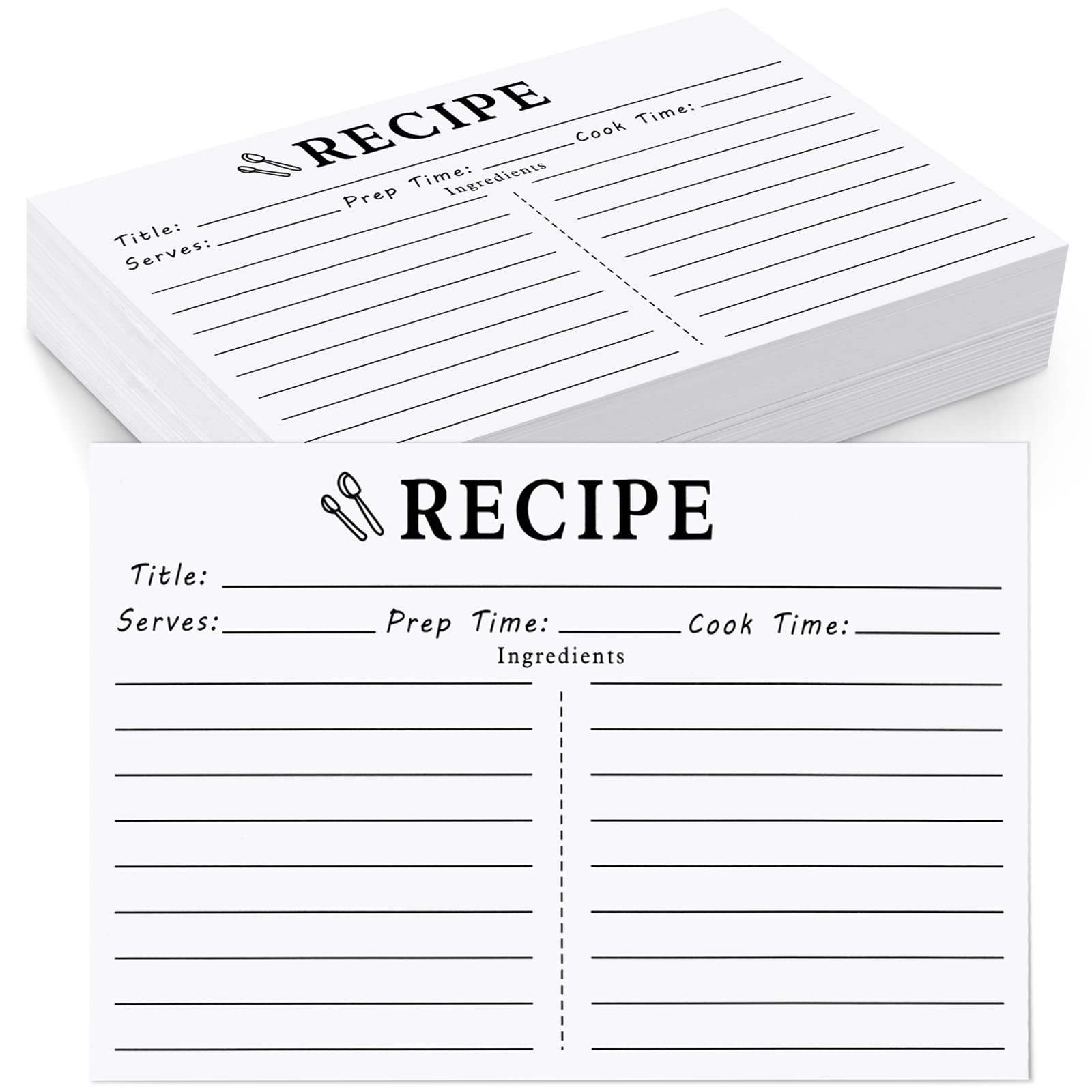 Amazon 46 Count Recipe Cards Recipe Cards 5x7 White 5x7 Recipe Card Double Sided Blank Recipe Card For Bridal Shower And Wedding Office Products