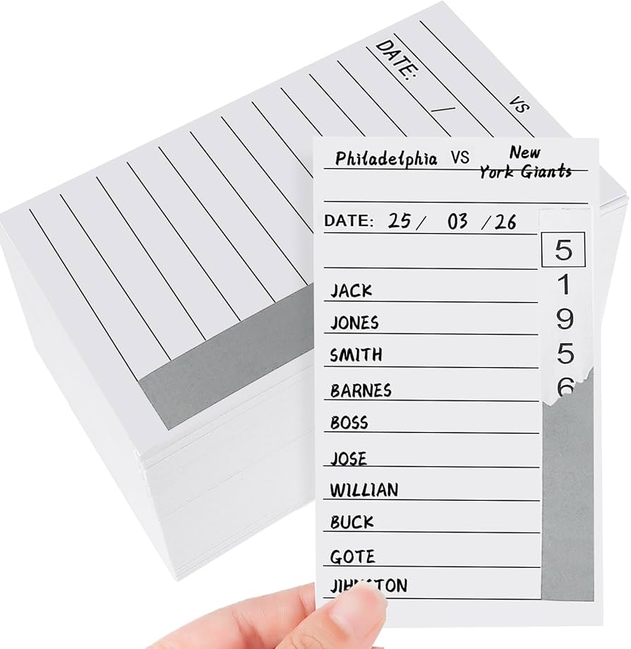 Amazon Axcoix 160 Pack Strip Cards For Gambling 10 Line Football Strip Cards No Repeat Pull Tabs Gambling Tickets For Soccer Football Baseball Sports Box Game Betting Sports Outdoors