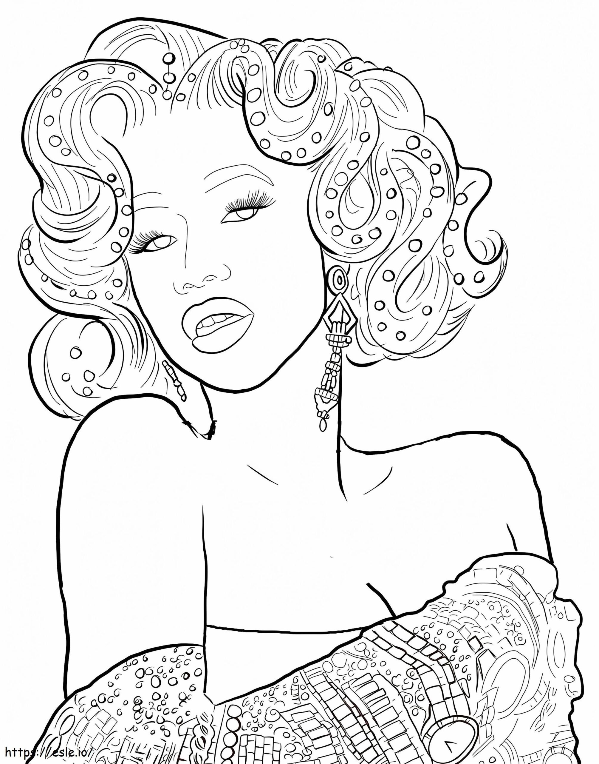 Beautiful Cardi B Coloring Page