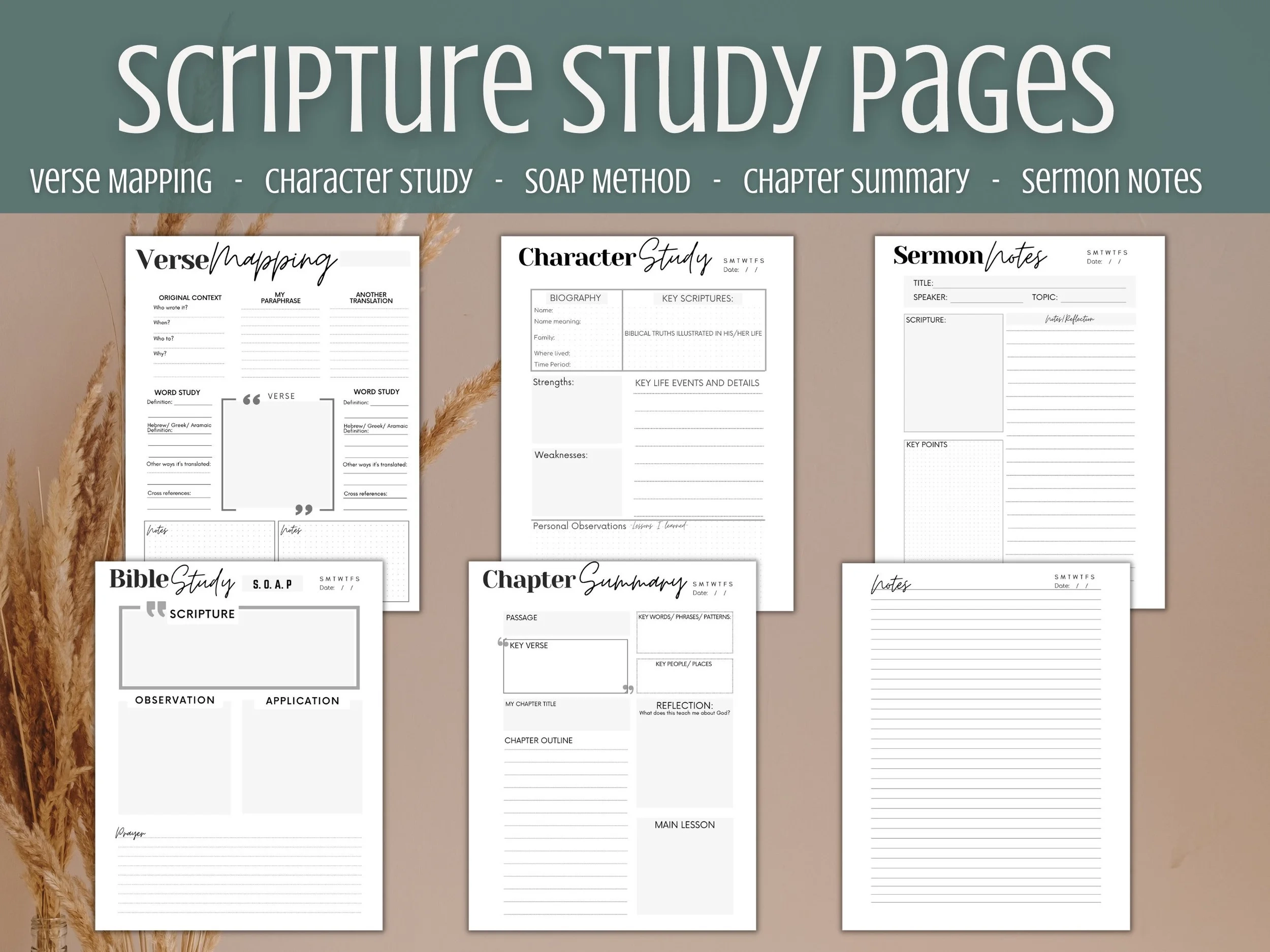 Bible Study Mindful Template Digital And Printable Bible Study Template Bible Study Mindful Template Digital And Printable Bible Study Template