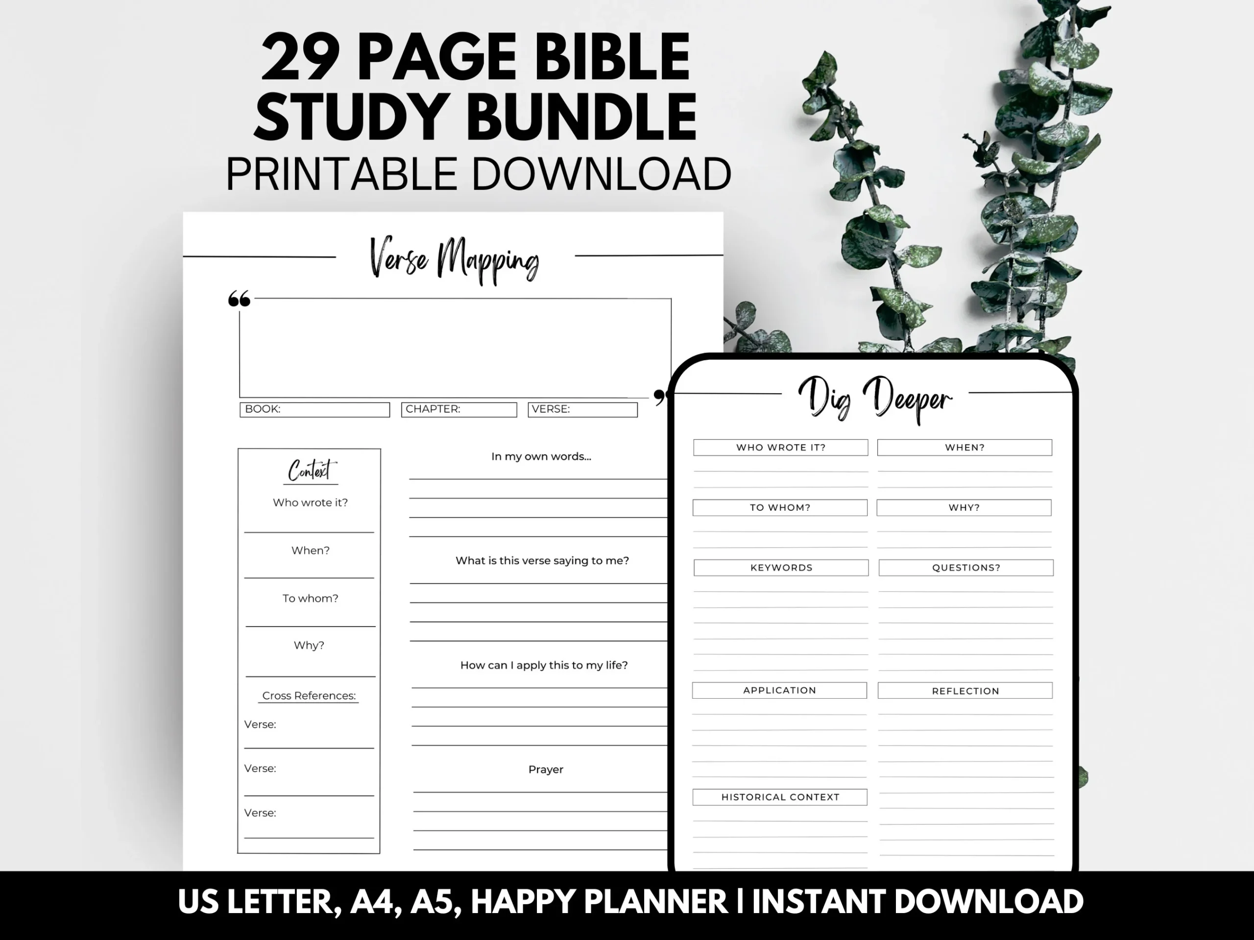 Bible Study Notes Bible Study Guide Bible Study Template Bible Study Tools Scripture Notes Daily Devotional INSTANT DOWNLOAD Etsy