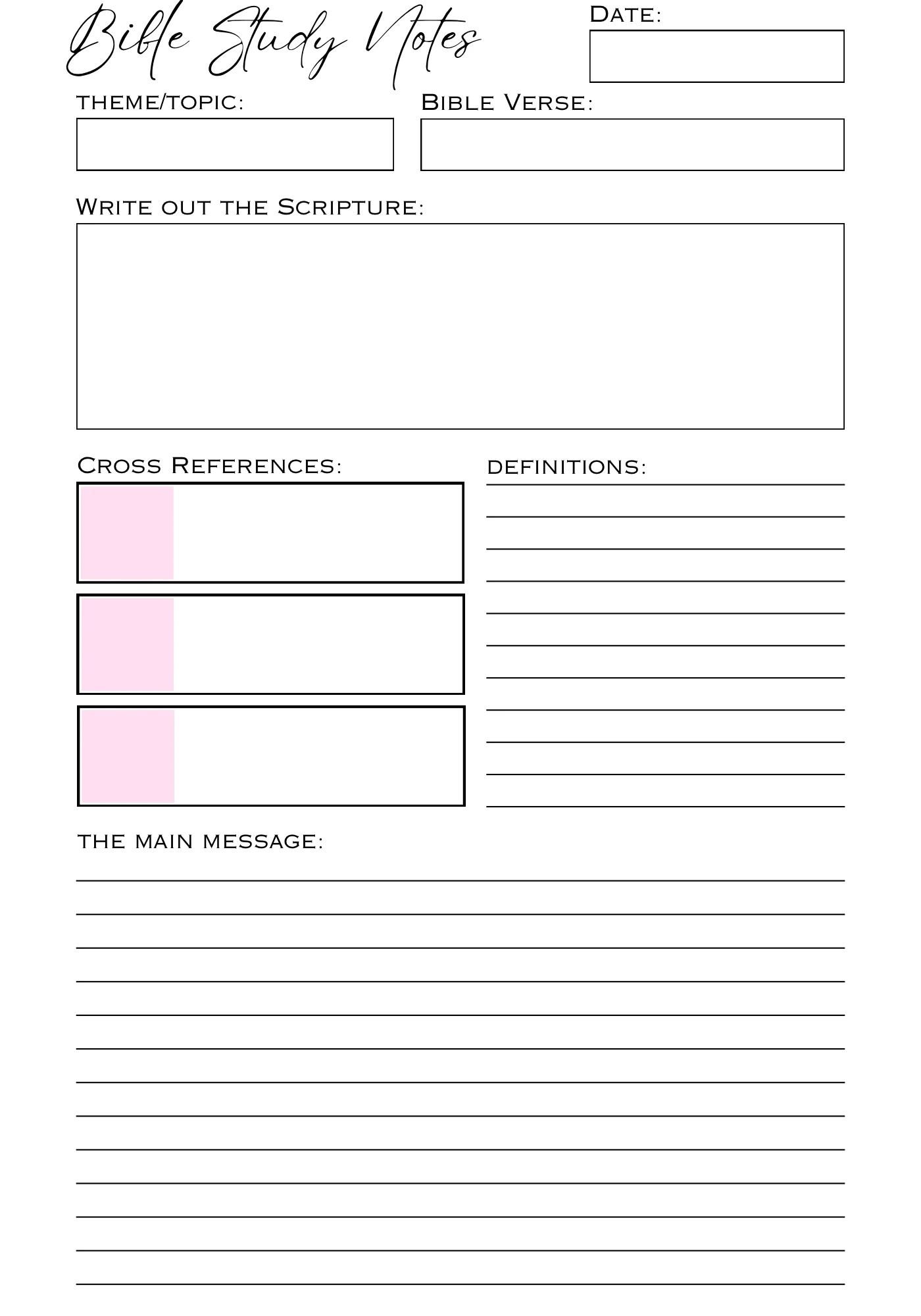 Bible Study Notes Journal Matte Hard Cover Mocha s Boutiquee