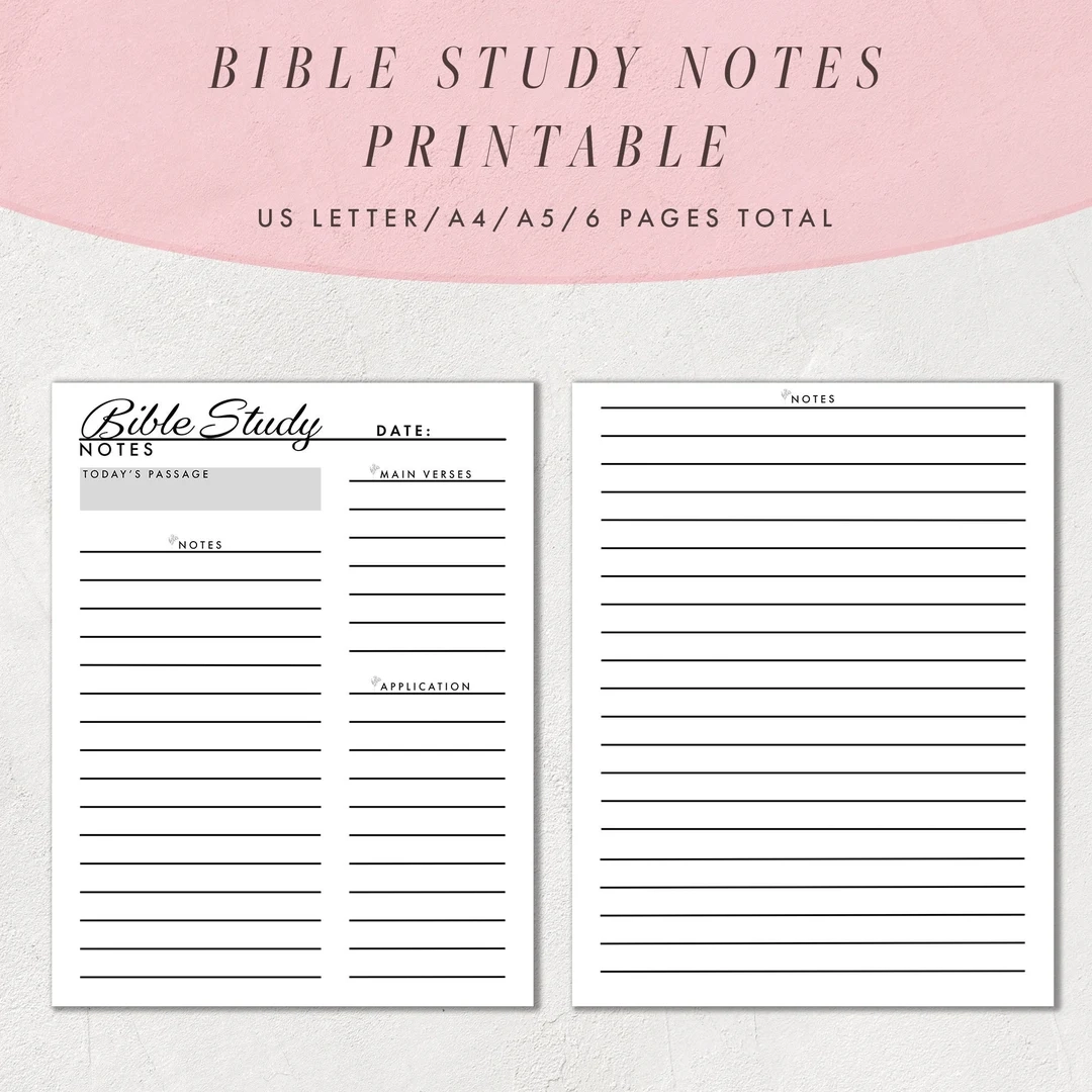 Bible Study Notes Template Printable Bible Study Journal Pages Christian Notes Planner US Letter Size A4 And A5 Etsy Bible Study Notes Template Printable Bible Study Journal Pages Christian Notes Planner US Letter Size A4 And A5 Etsy