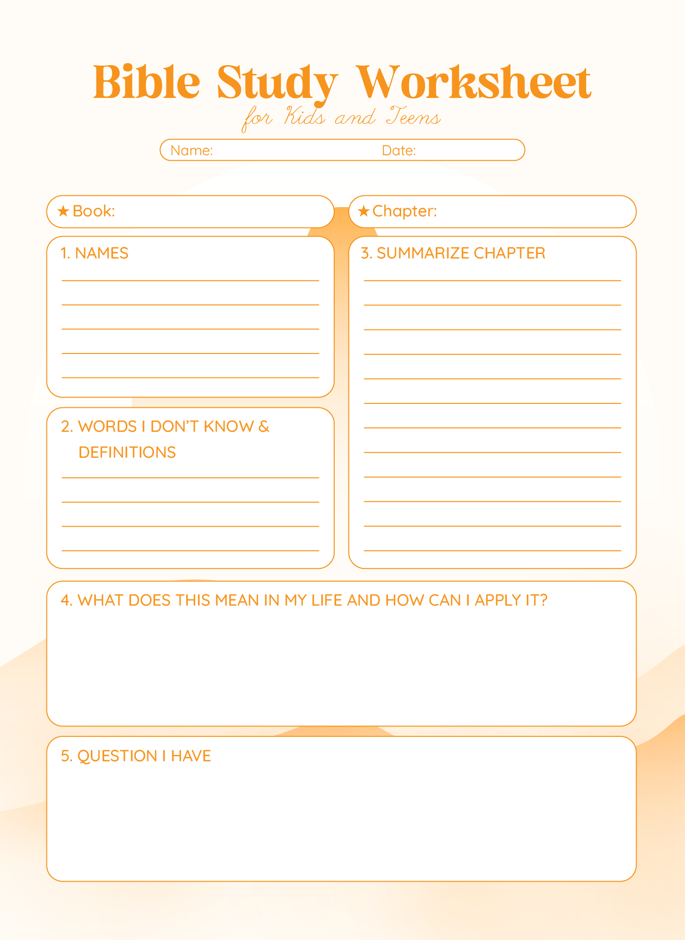 Bible Study Worksheets 10 Free PDF Printables Printablee