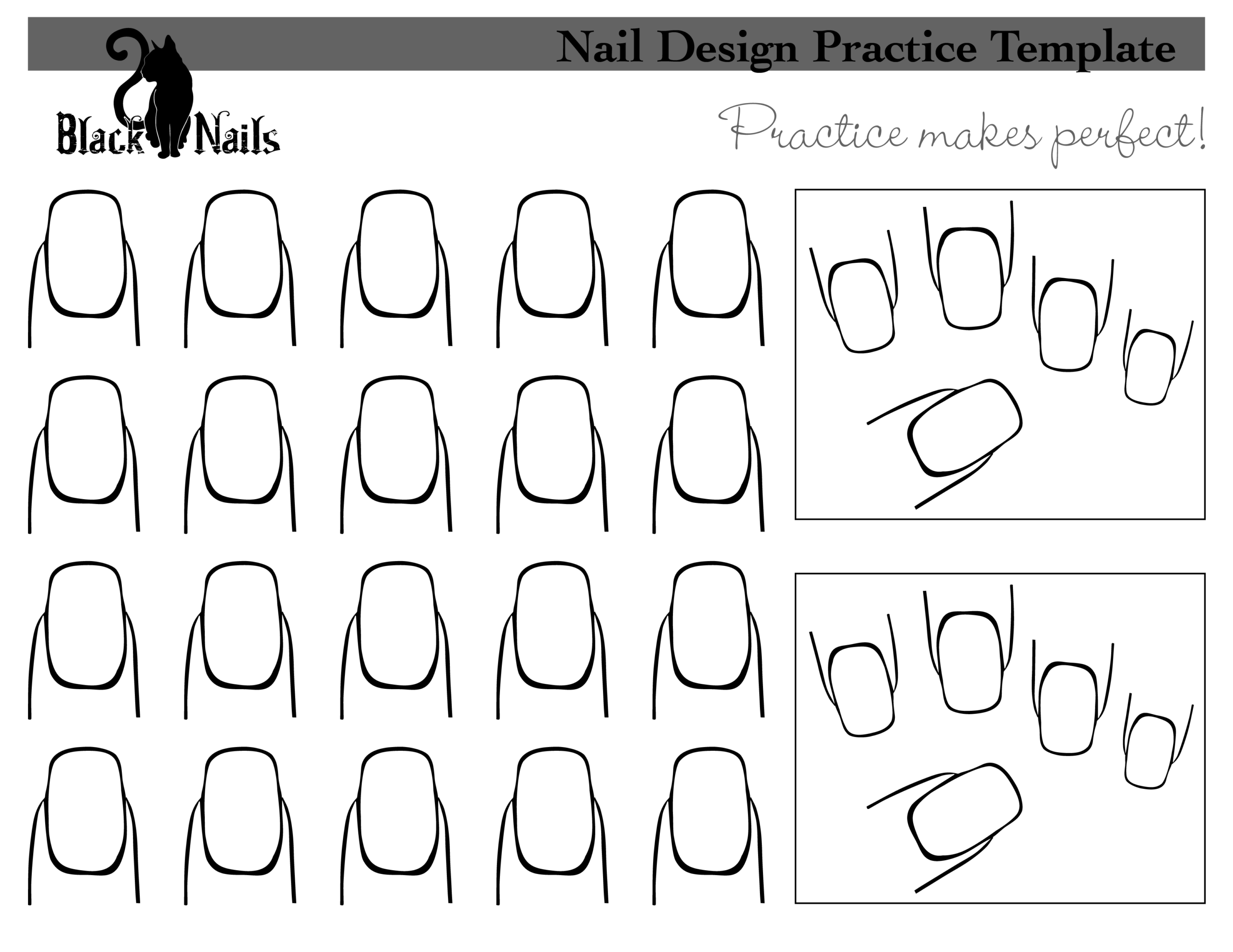 Blank Nails Template Printable Study Planner