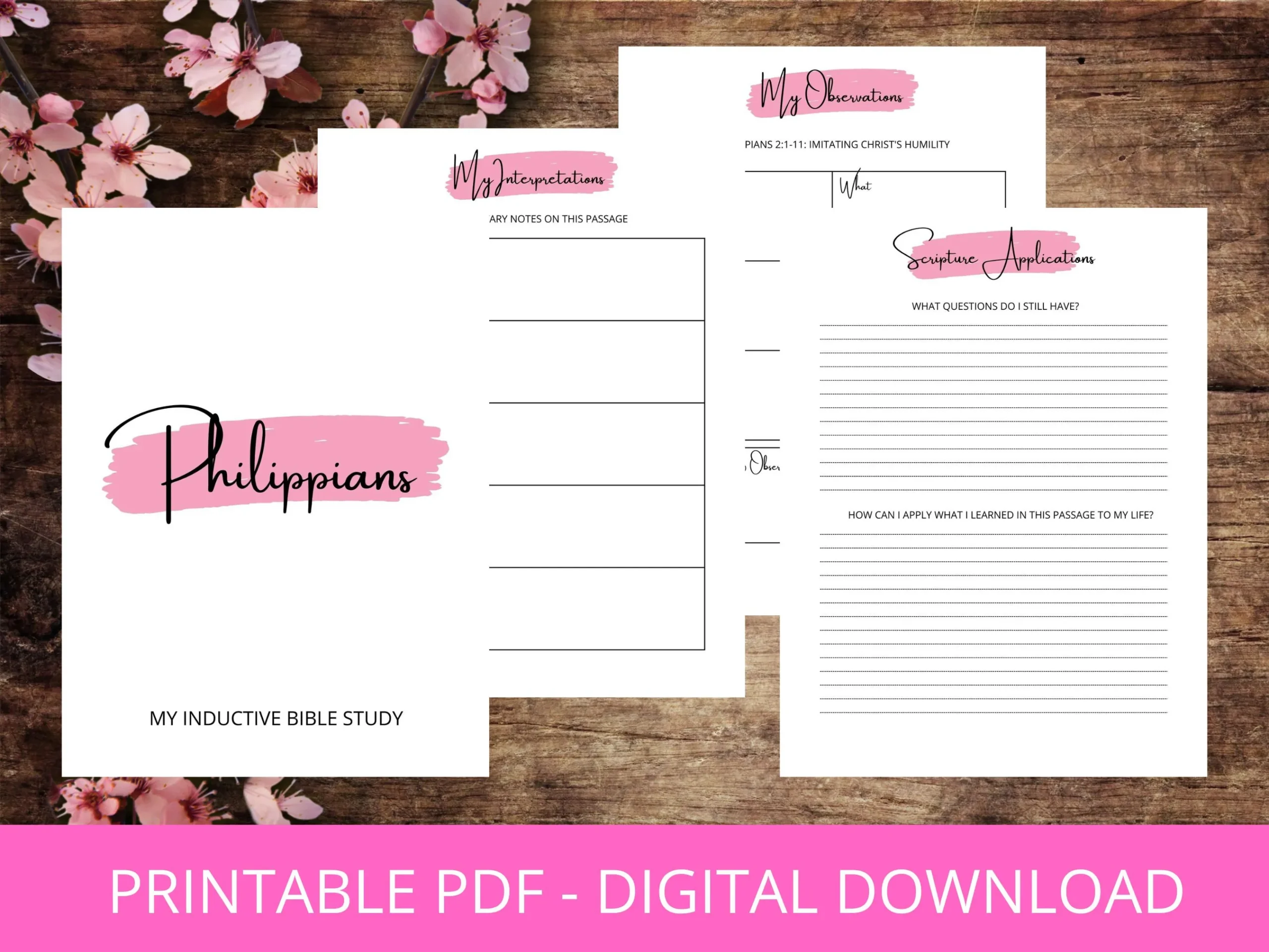 Book Of Philippians Inductive Bible Study Worksheets Digital Download Individual Study Etsy Book Of Philippians Inductive Bible Study Worksheets Digital Download Individual Study Etsy