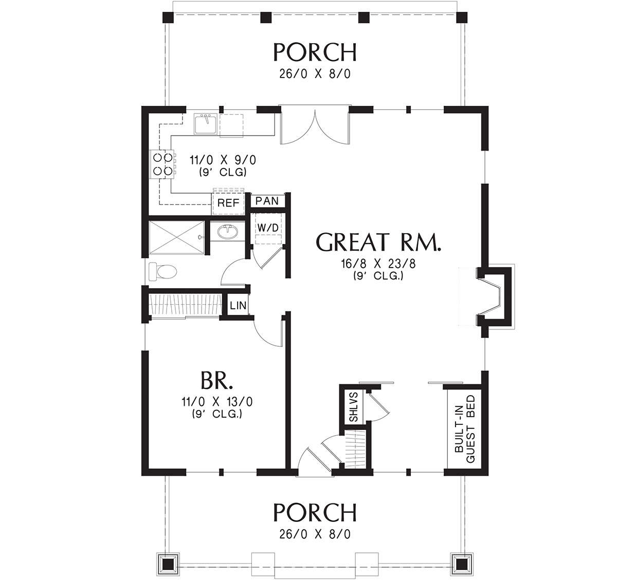 Bungalow Plan 960 Square Feet 1 Bedroom 1 Bathroom Floor Plan 2559 00687 America s Best House Plans Bungalow Plan 960 Square Feet 1 Bedroom 1 Bathroom Floor Plan 2559 00687 America s Best House Plans