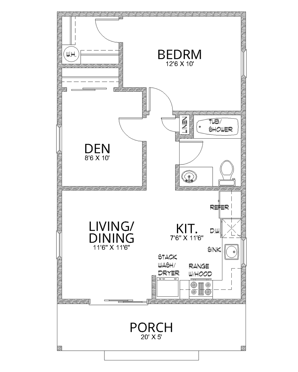 Bungalow Style House Plan 2 Beds 1 Baths 620 Sq Ft Plan 112 185 Dreamhomesource Bungalow Style House Plan 2 Beds 1 Baths 620 Sq Ft Plan 112 185 Dreamhomesource