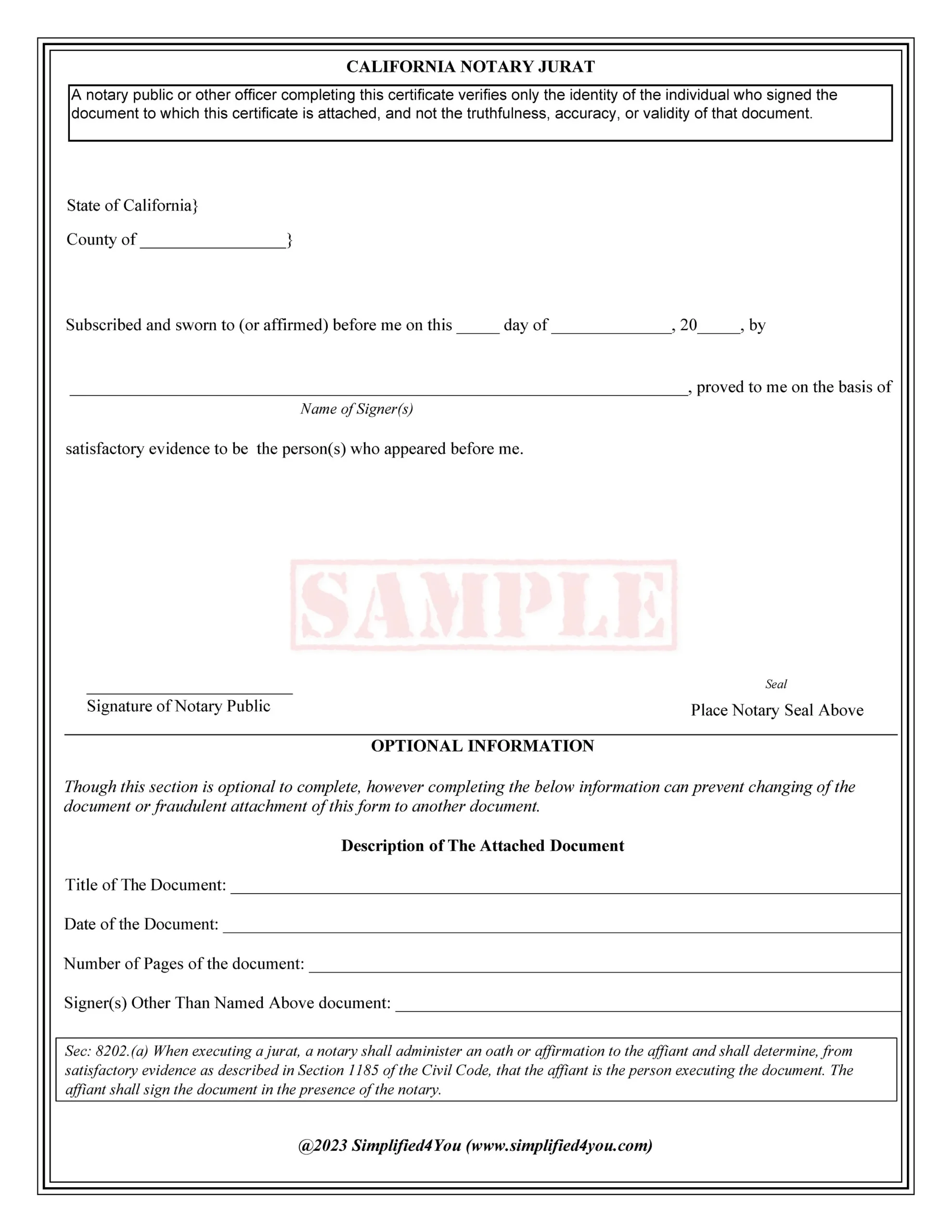 California Notary Certificates Acknowledgment Jurat Power Of Attorney digital Download Etsy