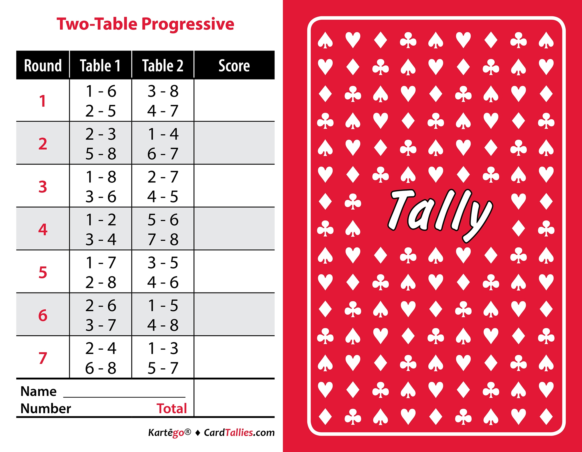 Card Tallies Products