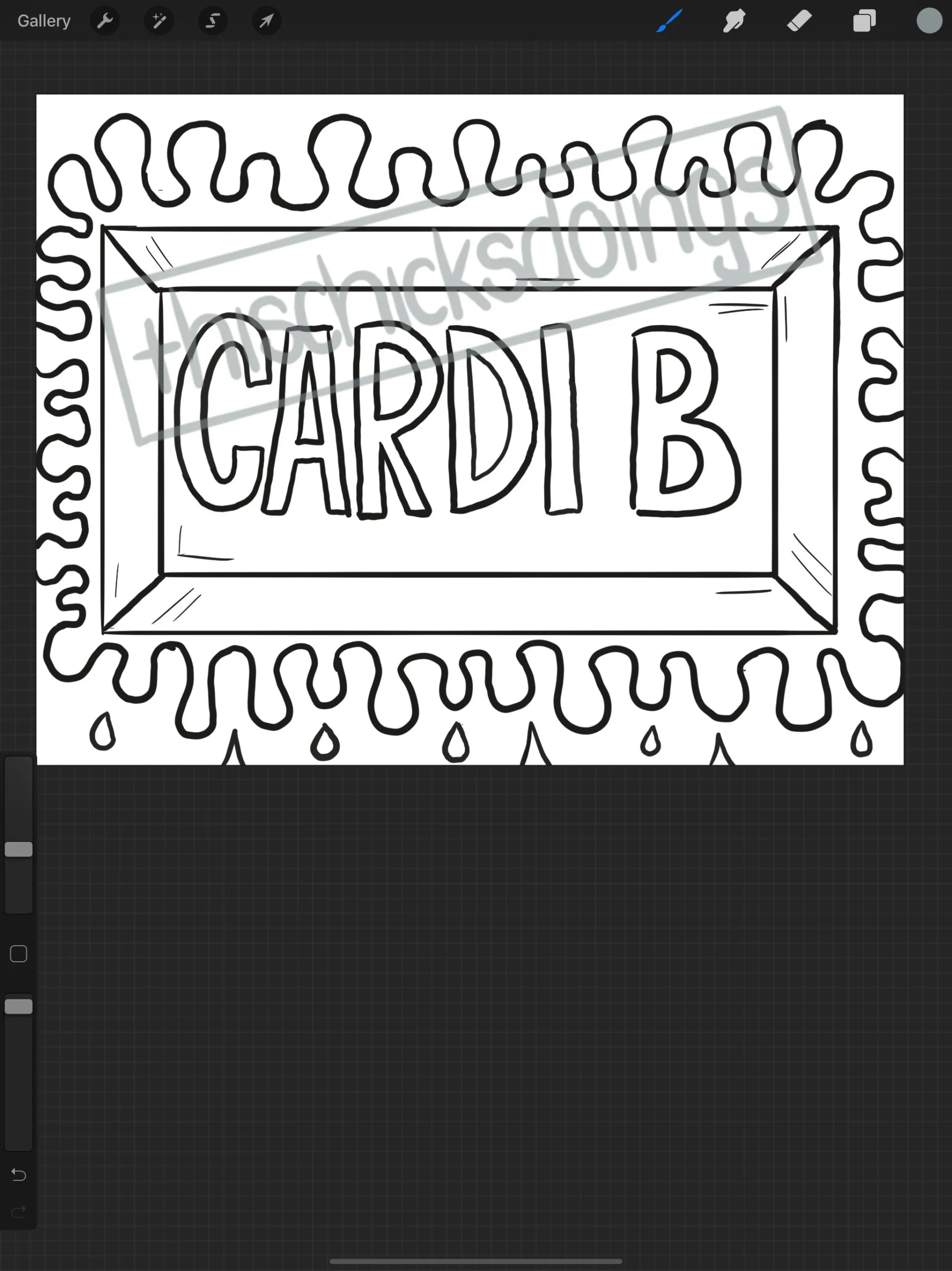 Cardi B Coloring Page Etsy