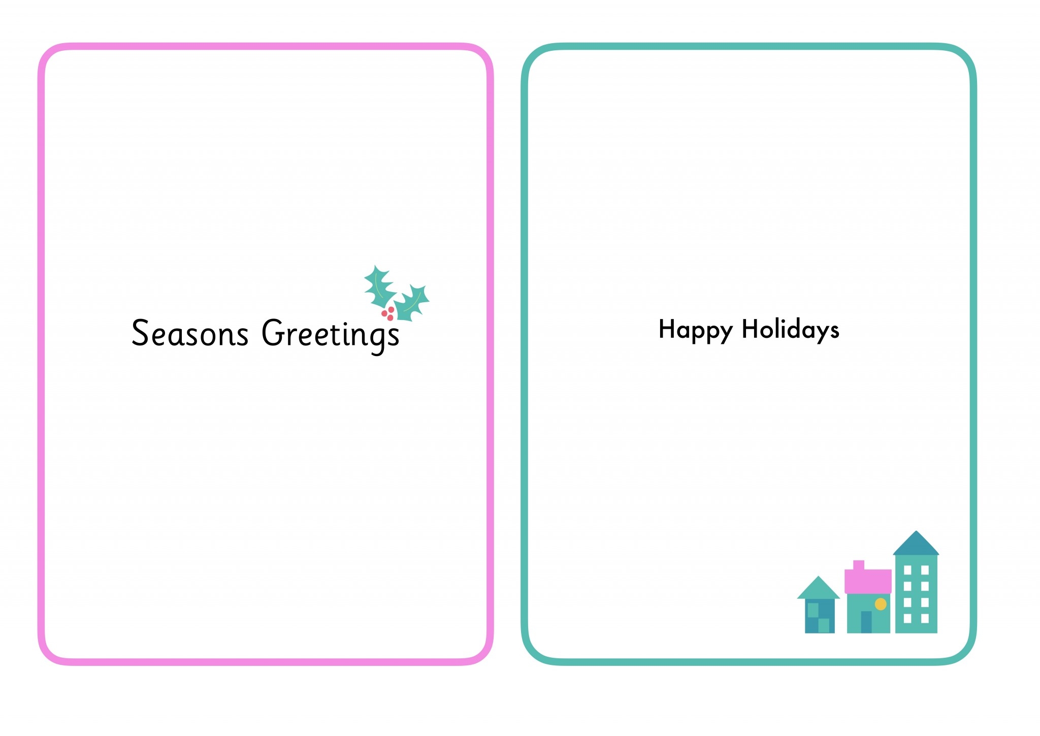 Christmas Card Inserts With Small Images Printable Teaching Resources Print Play Learn