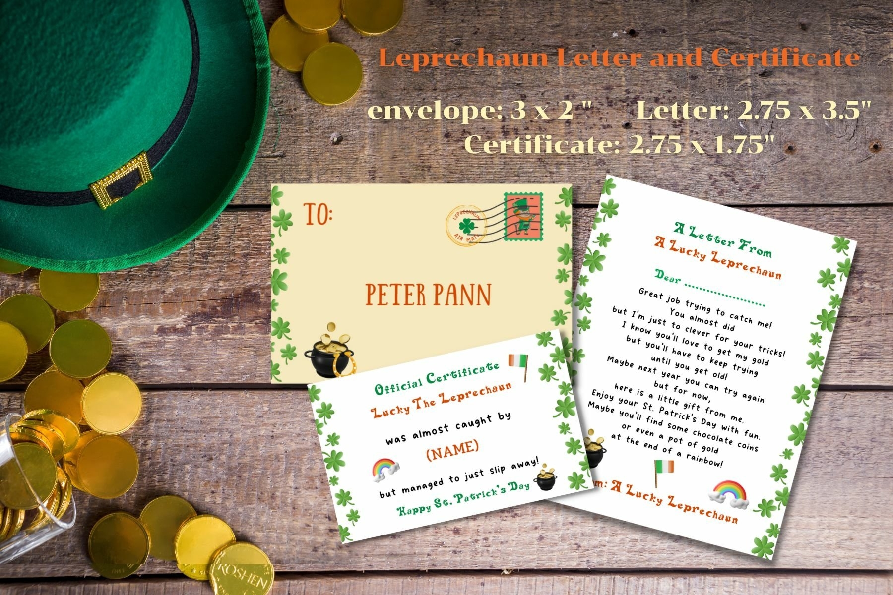 Customizable Leprechaun Letter Leprechaun Trap Certificate