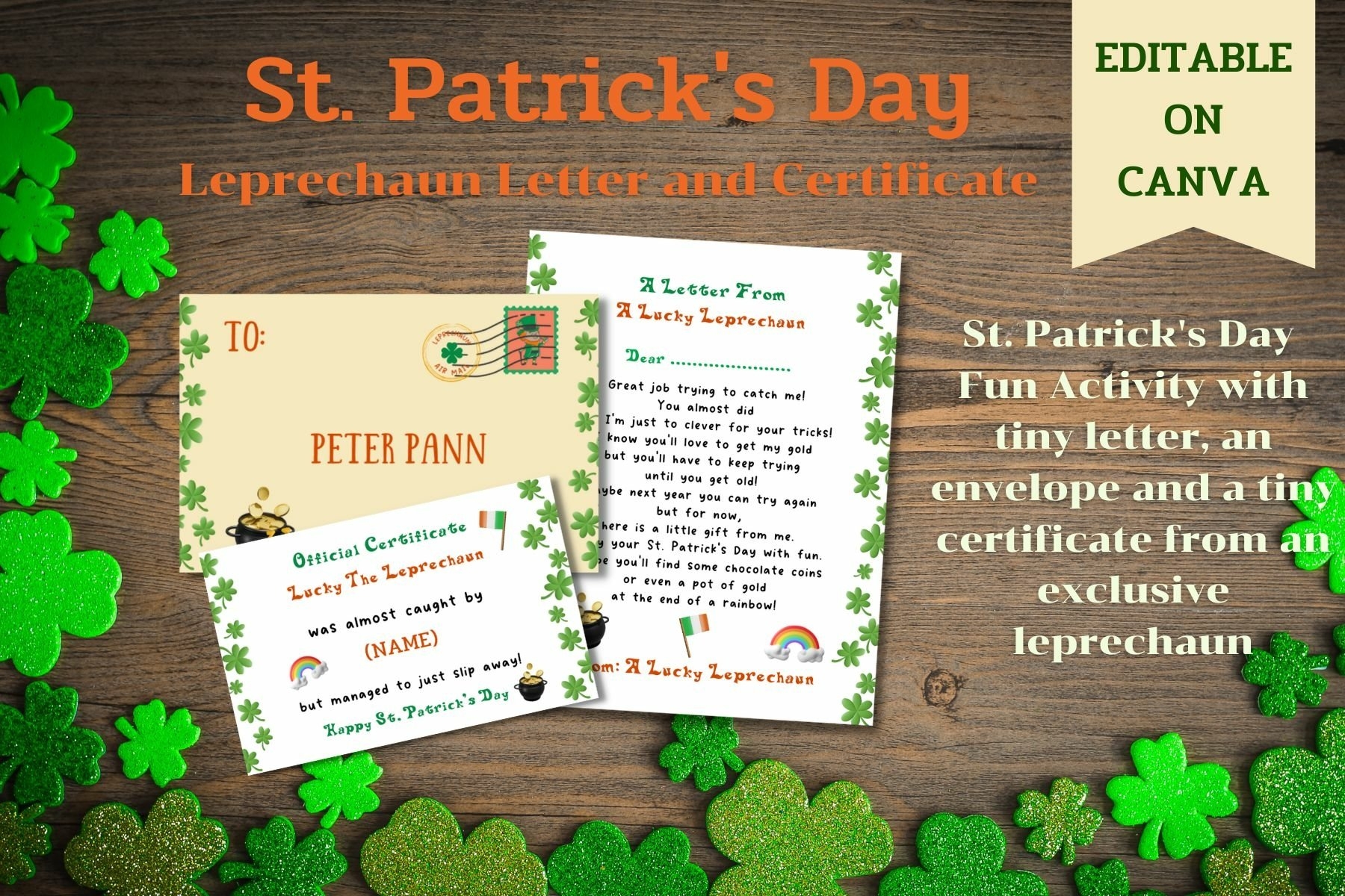 Customizable Leprechaun Letter Leprechaun Trap Certificate Customizable Leprechaun Letter Leprechaun Trap Certificate