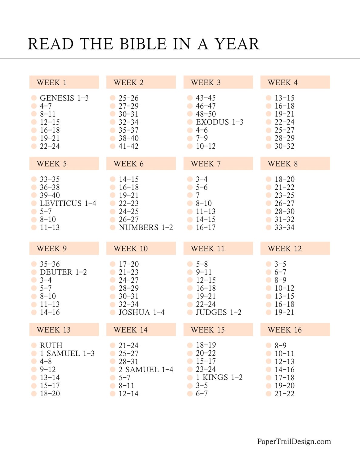Free Printable Daily Bible Study - We Love Printables