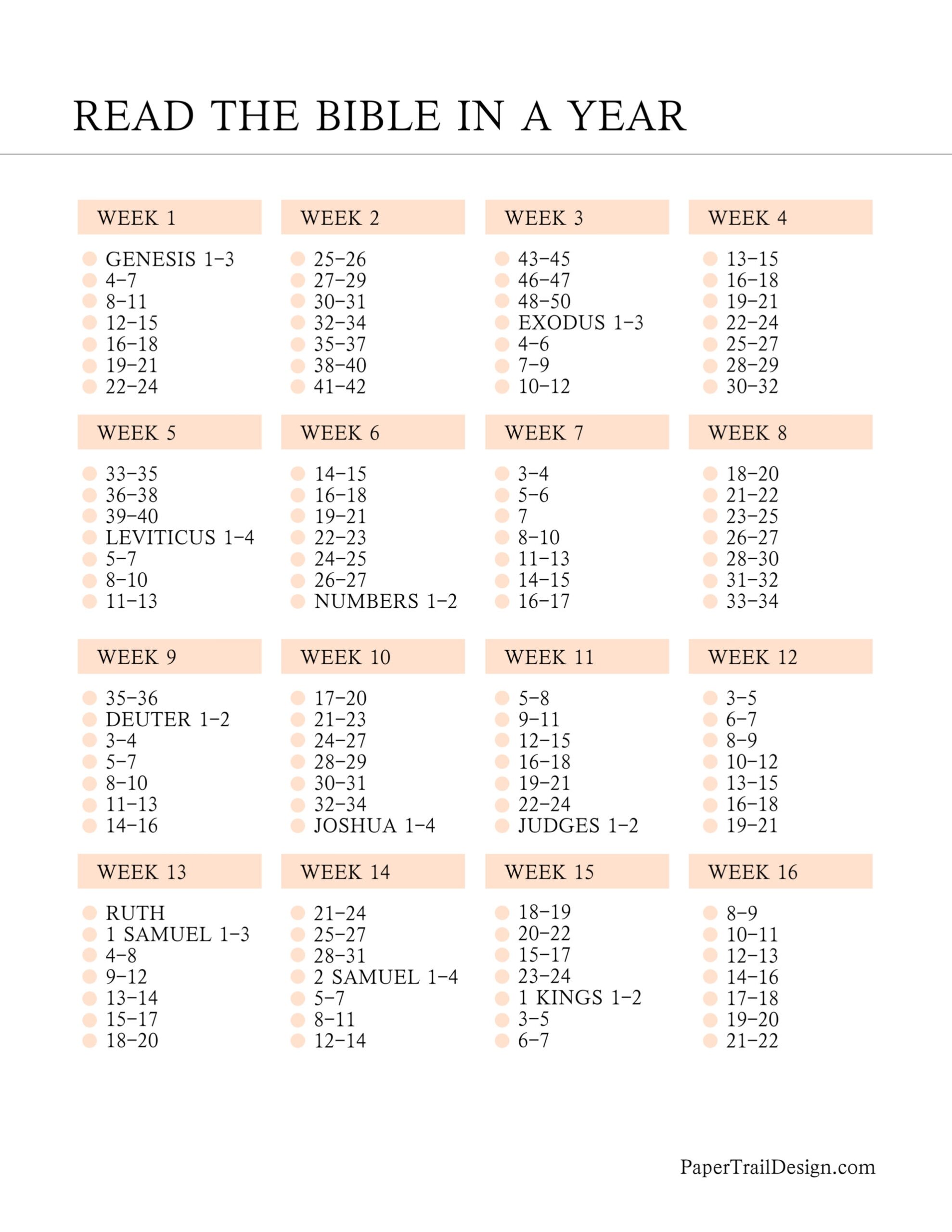 Daily Bible Reading Plan Printable Paper Trail Design Daily Bible Reading Plan Printable Paper Trail Design