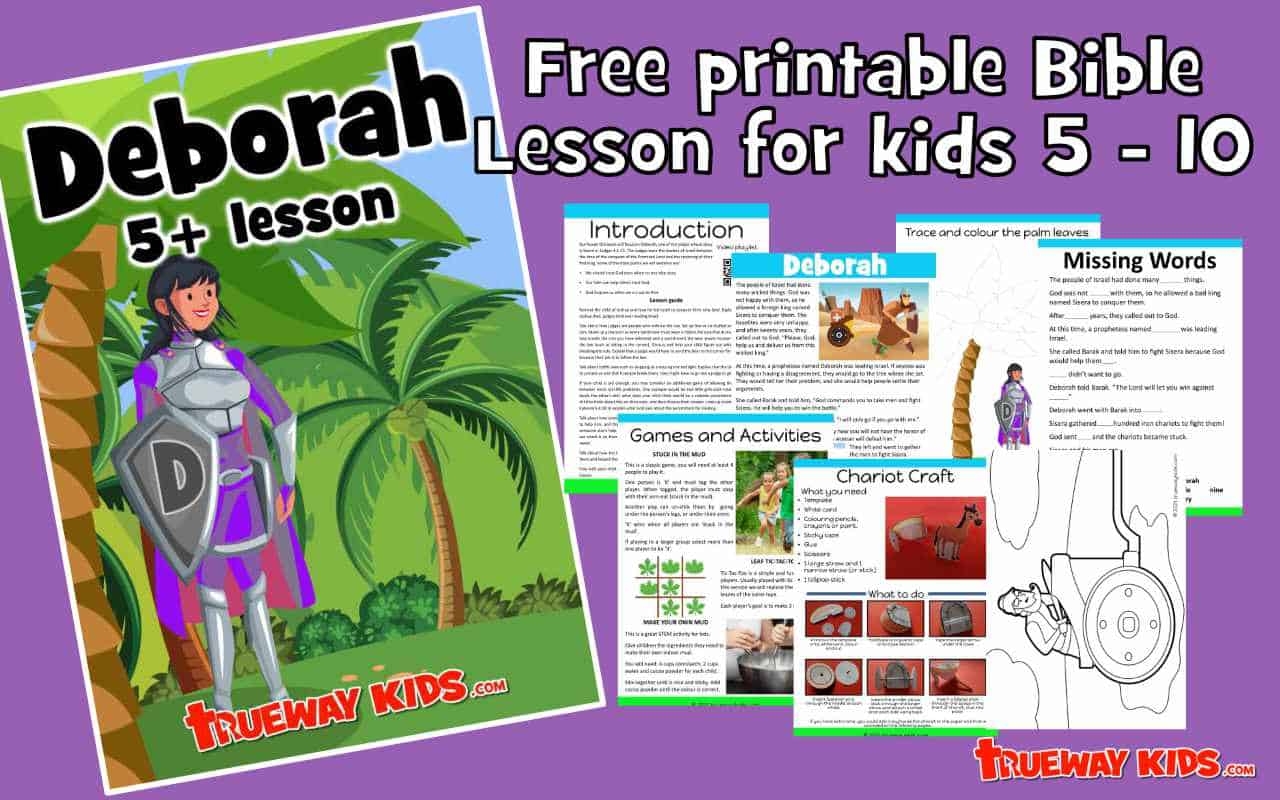 Deborah 5 10 Year Old Bible Lesson Pack Trueway Kids